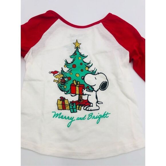 New Jumping Beans Peanut Merry & Bright Raglan Graphic Tee‎ Size 4T Toddler Girl - Picture 3 of 4
